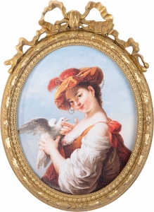 Картина настенная Lady with the Pigeon 26X35 CM