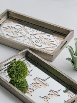 Комплект из двух декоративных подносов Konrad 43X27X5 / 40X24X5 CM