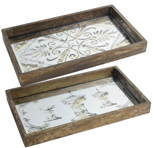 Комплект из двух декоративных подносов Konrad 43X27X5 / 40X24X5 CM