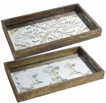 Комплект из двух декоративных подносов Konrad 43X27X5 / 40X24X5 CM