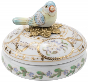 Шкатулка с птичкой 11x11x10см