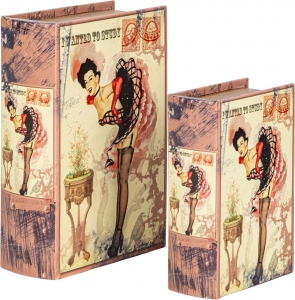 Набор из двух шкатулок в виде книг Nessa 19X8X27 / 14X6X20 CM