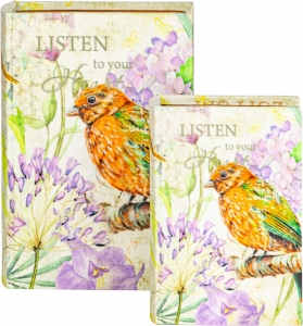 Комплект из двух шкатулок в виде книг Nuada 19X7X27 / 14X5X20 CM