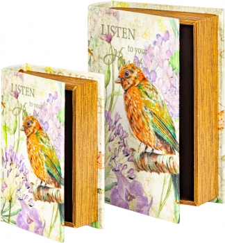 Комплект из двух шкатулок в виде книг Nuada 19X7X27 / 14X5X20 CM