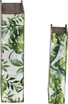 Набор из двух шкатулок в виде книг Wieland 18X7X27 / 13X5X22 CM 