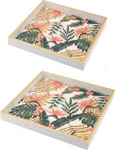 Набор из двух декоративных подносов Tur 40X40X4 / 34X34X4 CM