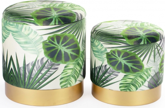 Набор из двух пуфиков Therese 40X40X45 / 35X35X36 CM 1