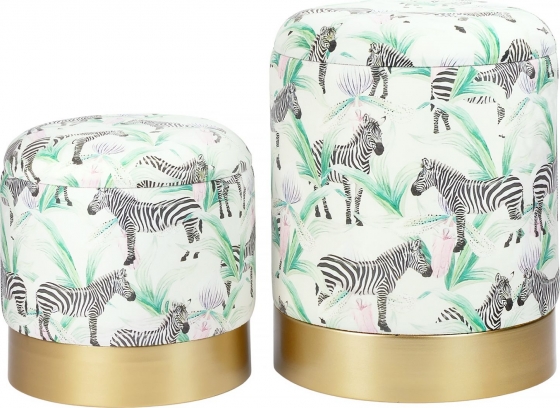 Комплект из двух пуфов Cai 35X35X43/ 30X30X29 CM 1