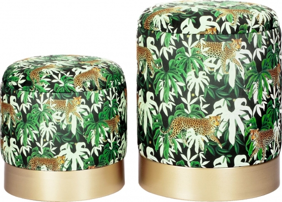 Набор из двух пуфиков Tim 35X35X43 / 30X30X29 CM 1