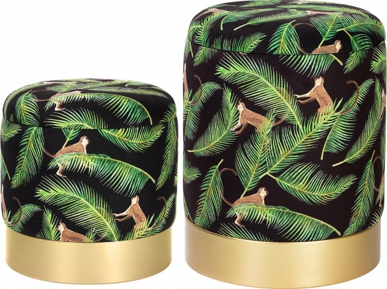 Набор из двух пуфов Thyra 35X35X43 / 30X30X29 CM 1