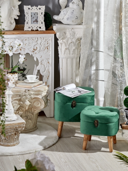 Комплект из двух пуфов Bo 38X35X45 / 33X30X32 CM 2