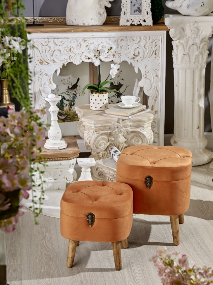 Набор из двух пуфов Theo 38X35X45 / 33X30X32 CM 2