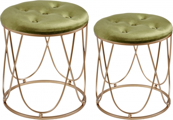 Пуфы набор из двух предметов Terese 40X40X45 / 35X35X40 CM 1