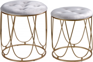 Набор из двух пуфов Berit 40X40X45 / 35X35X40 CM