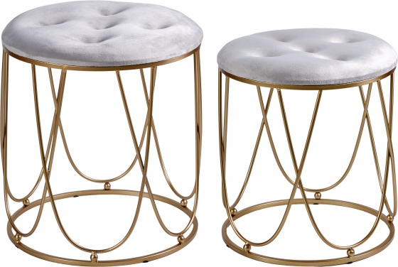 Набор из двух пуфов Berit 40X40X45 / 35X35X40 CM 1