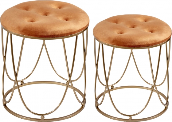 Комплект из двух пуфиков Svea 40X40X45 / 35X35X40 CM 1