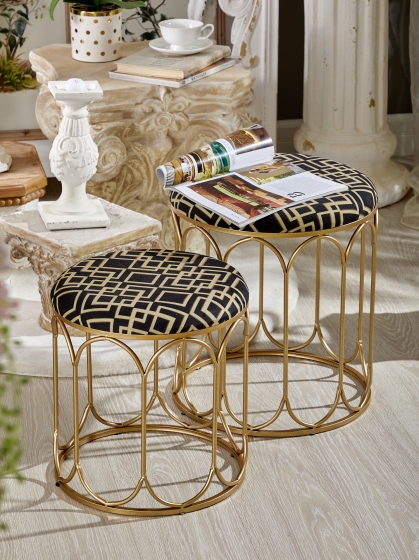 Комплект из двух пуфов Sture 40X40X45 / 35X35X40 CM 2