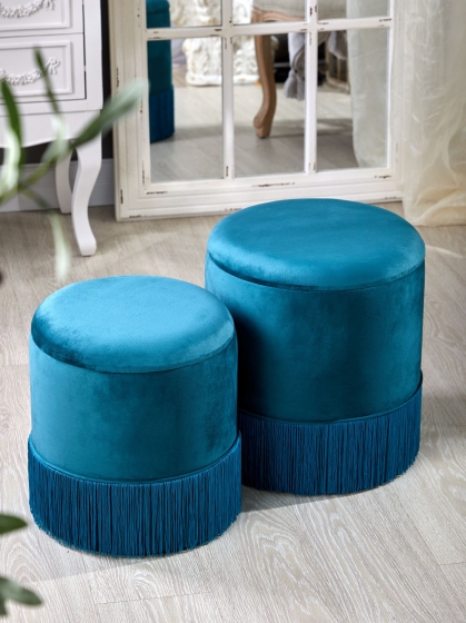 Набор из двух пуфов Bengt 40X40X44 / 35X35X39 CM 3