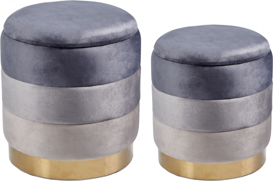 Набор из двух пуфов Barbara 40X40X44 / 33X33X38 CM 1
