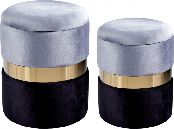 Комплект из двух пуфов Sigurd 36X36X45 / 31X31X39 CM 1
