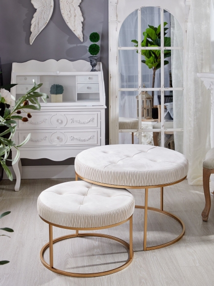 Набор из двух пуфов Sonja 81X81X53 / 61X61X43 CM 2