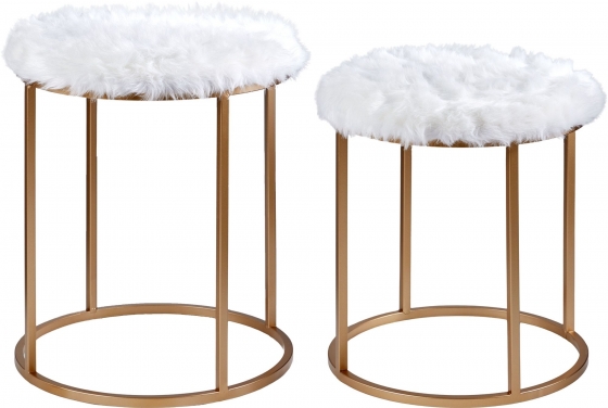 Набор из двух пуфов Sofi 40X40X45 / 35X35X40 CM 1