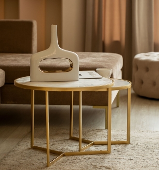 Комплект из двух столиков Jotsana 60X60X46 / 50X50X41 CM