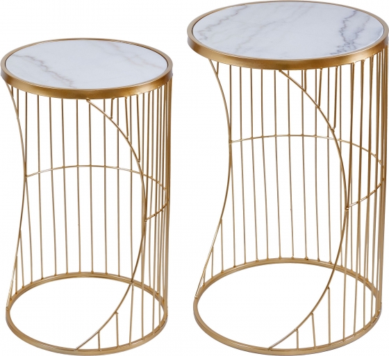 Набор из двух столиков Otto 40X40X62 / 35X35X56 CM 1