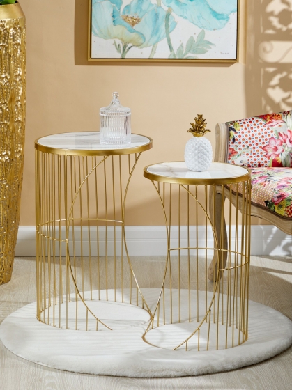 Набор из двух столиков Otto 40X40X62 / 35X35X56 CM 3