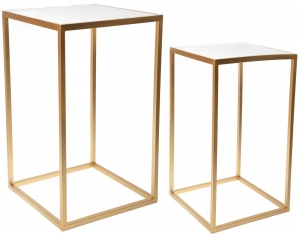 Комплект из двух столиков Leander 38X38X64 / 31X31X59 CM