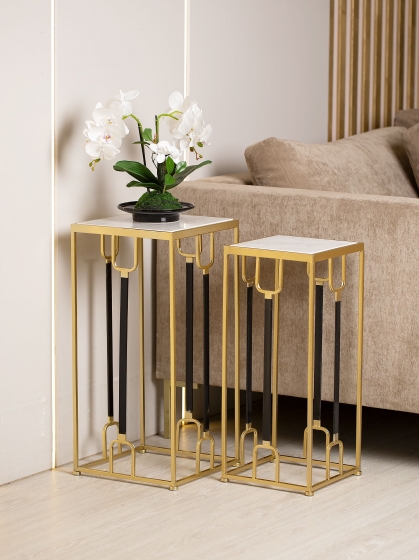 Набор из двух столиков Michalis 31X31X65 / 26X26X60 CM 2