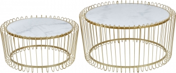Набор из двух столиков Engelmar 90X90X45 / 70X70X34 CM