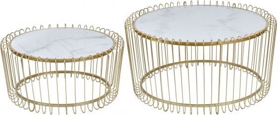 Набор из двух столиков Engelmar 90X90X45 / 70X70X34 CM 1