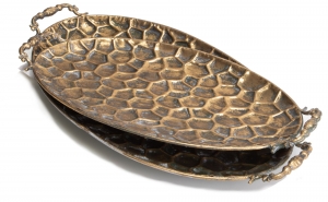 Набор из двух декоративных подносов Maroco 55X29X7 / 49X25X6 CM