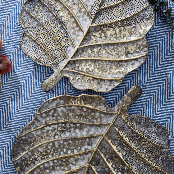 Комплект из двух декоративных блюд Leaf 57X45X5 / 48X37X5 CM 9