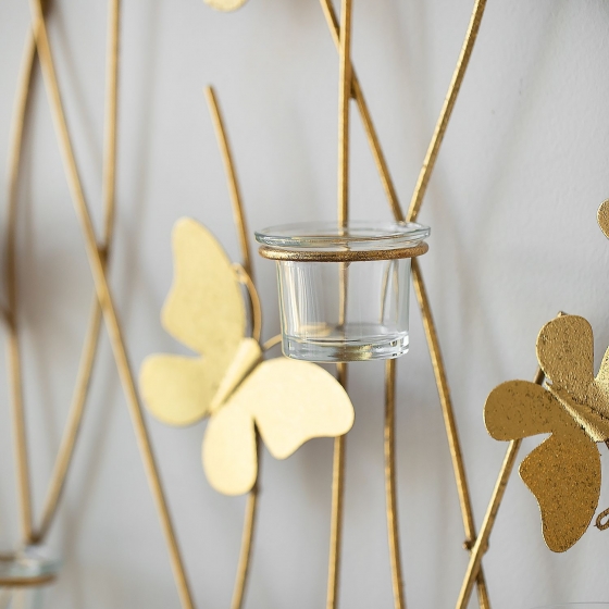 Декор настенный с подсвечниками Butterfly 48X91 CM 4