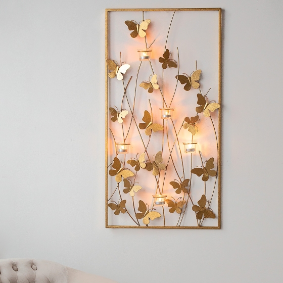 Декор настенный с подсвечниками Butterfly 48X91 CM 8