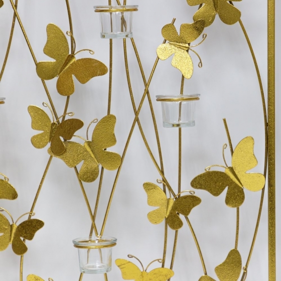 Декор настенный с подсвечниками Butterfly 48X91 CM 2