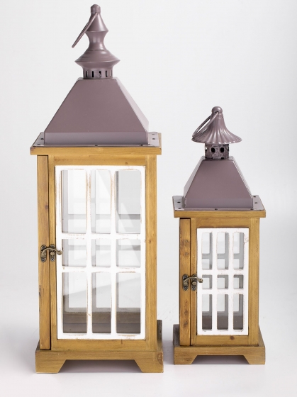 Подсвечники-фонари Soma 18X18X55 / 15X15X41 CM 2