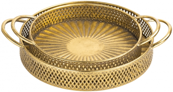 Набор из двух декоративных подносов Yalit 39X30X8 / 33X25X8 CM 2