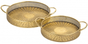 Набор из двух декоративных подносов Yalit 39X30X8 / 33X25X8 CM