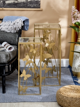 Комплект из двух столиков Arya 33X33X75 / 27X27X64 CM