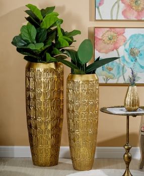 Комплект из двух напольных ваз Roni 39X39X104 / 32X32X95 CM