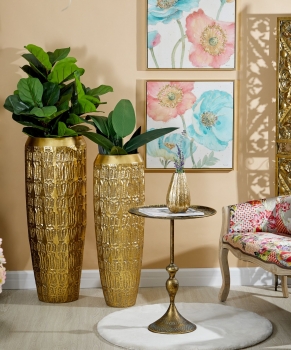 Комплект из двух напольных ваз Roni 39X39X104 / 32X32X95 CM