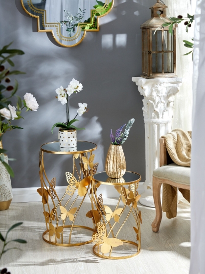 Комплект из двух столиков Niki 40X40X65 / 35X35X55 CM 2