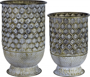 Набор из двух ваз Eda  33X33X50 / 29X29X41 CM