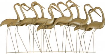 Настенное панно из металла Cranes 82X42 CM
