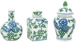 Набор из трёх ваз Elysian Vessel 11X11X20 / 12X12X16 / 8X8X16 CM