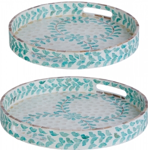 Набор из двух декоративных подносов Izabela 40X40X5 / 35X35X5 CM