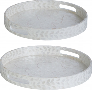 Подносы декоративные набор из двух предметов Ivona 40X40X5 / 35X35X5 CM